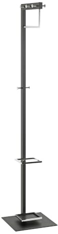 HAKU Garderobenständer Chrom, schwarz, Metall Mantelständer - Maße: B 35 x H 175 x T 41 cm, Style: Modern