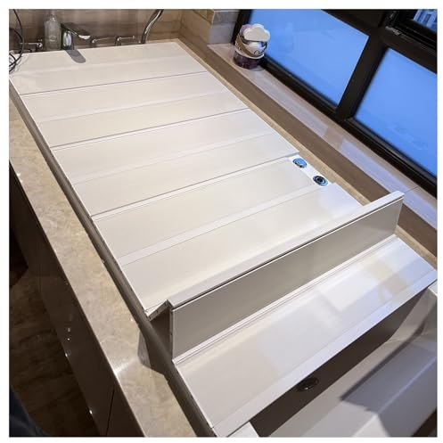 Bandeja Bañera Plegable Cubierta De Bañera PVC Bandejas para Bañera, Fácil Instalación A Prueba De Polvo Tablero De Aislamiento para La Mayoría Las Bañeras Plegable(80x135x1.2cm)