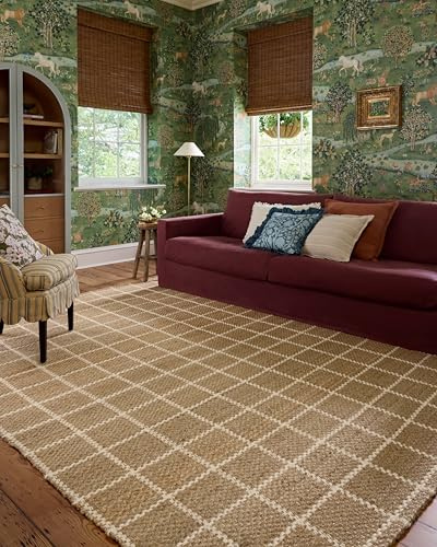Loloi Chris Loves Julia Fletcher Collection FLE-01 Natural/Ivory 5'-0 x 7'-6, .37 Pile Height, Area Rug