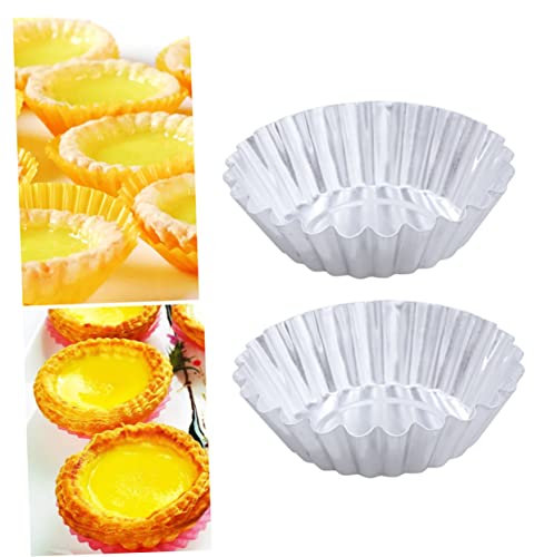 WATIIFUFU 36 Pièces tasse de cuisson de petit gâteau mini moule à moule à tartelette moules à mini gâteaux moule quiche moule à quiche moules à tartelettes caissettes en métal Silver