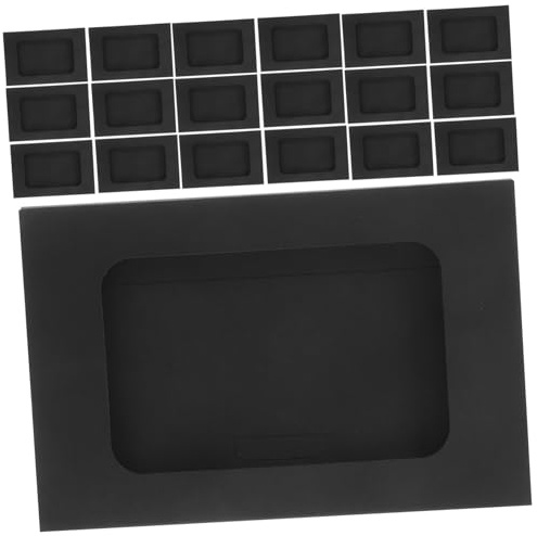 VILLCASE 30 Stück Hochzeitsumschläge Schwarze Einladungsumschläge Business Versandumschläge Mit Fenster Für Postkarten Foto Visitenkarten