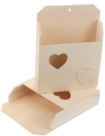 GETAJGHSD 2pièces Boîte Aux Lettres Bois Non Pour Garçon Fille Set Pour Projets Décoration Murale Et Rangement Créatif Idéale Pour Imagination Créativité Des Garçon Fille