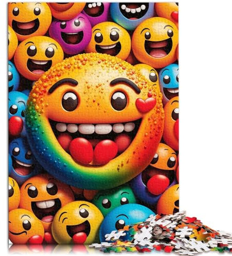 Puzzle 1000 Teile für Erwachsene Smiley-Puzzle Lernspiele Herausforderung der Gehirnintelligenz Suchtspielzeug 10,27 Zoll x 14,96 Zoll