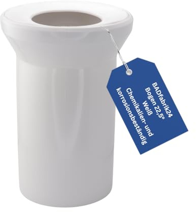 BADfabrik24 22,5° Bogen – Winkelstück für Rohrleitungen im Sanitär- und Heizungsbau,22,5 Grad Bogen, 22,5° Rohrbogen, Rohr Bogen 22,5 Grad, BADfabrik24 Bogen, Winkelstück, HT Bogen (Weiß)