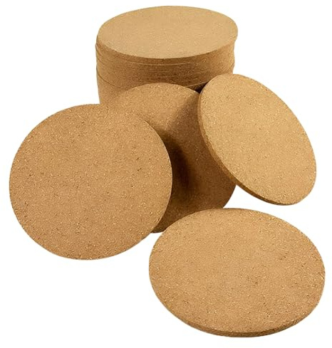 30 Stück Untersetzer Gläser,Korkuntersetzer Rund,10cm Topfuntersetzer Hitzebeständig Topf Kork, für Töpfe, Schüsseln, Küchenutensilien