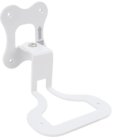 Speaker Wall Mount, Bookshelf Speaker Mounting Bracket with Adjustable Swivel, Compatible with Enchant Speakers for Home Theater Surround Sound System, Space Saving (White)