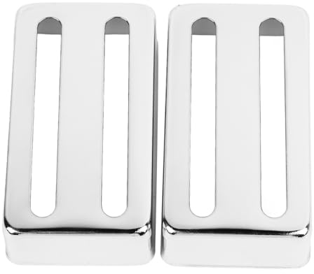 Electric Guitar Pickup Covers | Brass Material for Heat Dissipation & Scratch Resilience | 2Pcs Replacement Shell for Humbucker Pickups/Guitar Upgrades (Silber)