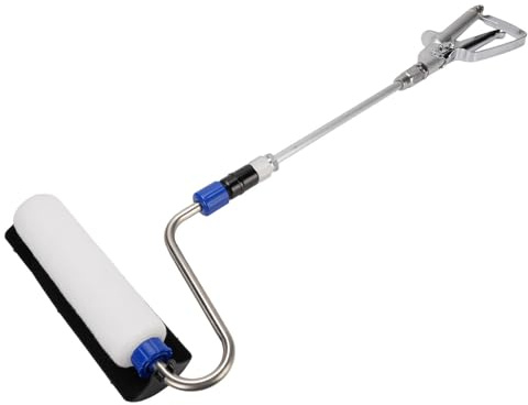 Fafeicy Elektrischer Farbroller-Bürsten-Airless-Sprühaufsatz mit Selbstansaugendem Mechanismus und Verlängerungsstange für Malprojekte Im Innen- und Außenbereich