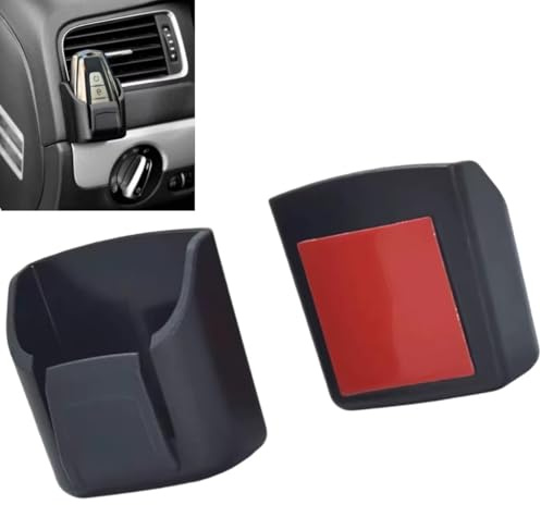 XIAOGUANGFADACAI 4 Stück Auto Schlüsselhalter für Leapmotor C10 2024 2025, Armaturenbrett Aufbewahrungsbox Selbstklebend Innenraum Zubehör Schwarz Organizer
