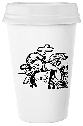 Religion Christentum Belief Kirche schwarz Heiligen Kreuz Winkel Bibel Kultur Art Illustration Muster Classic Tasse Weiß Keramik Keramik Tasse Kaffee Milch Tasse 350 ml
