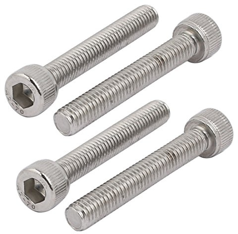 sourcing map 4 Stück M6x40mm 304 Edelstahl Linksgewinde Innensechskantschraube Verschluss DE de