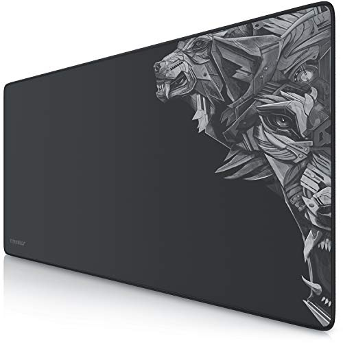 TitanwTITANWOLF XXL Speed Gaming Mouse Pad - Mouse Mat 900 x 400 x 3mm - XXL mousepad - table mat large size - improved precision and speed - rubber base for stable grip on smooth surfaces