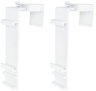 Victoria M. Klemmhalter für Klemmfix Doppelrollo Duorollo, für Fensterflügel 15 – 23 mm, 2er Set aus Kunststoff, Weiß