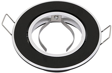 Aexit 84mm Diameter Ceiling Light Bracket Fitting Downlight Holder Adjustable Black (3db92c1fae01035087f35a356a28c3d0)