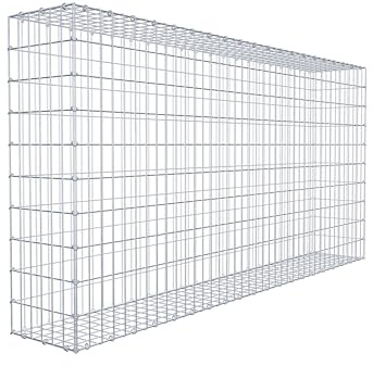 GABIONA Stenkorg-Gabion fyrkantig, maskstorlek 5 x 10 cm, djup 30 cm, Gabion 200 x 100 x 30 cm (L x H x D), C-ring