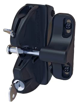 Alberts 323141 Gartentorverschluss | Zum Anschrauben | Glasfaserverstärktes Nylon mit Edeslstahlkern | Schwarz
