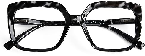 Eyekepper Lesebrille für Frauen, großer Rahmen, schwarz/schildpatt, +0.50 | Übergroße Lesehilfe für Damen, Federscharniere, leichter Rahmen, kratzfest, vielseitig für Lesen, Arbeit, Handwerk, Alltag