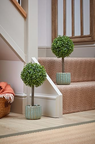 Smart Garden 2 x Uno Topiary Ball Tree 40cm Decorative Artificial Indoor Outdoor