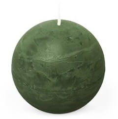 Spaas Rustic Ball Candle 80 mm 24h, Dark Green