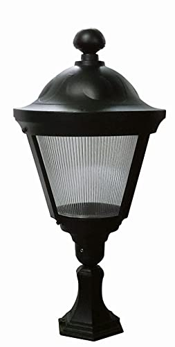 Licht-Erlebnisse Sockelleuchte außen Schwarz IP44 77cm Rustikal E27 Außenlampe Garten Weg Beleuchtung LOZAYA