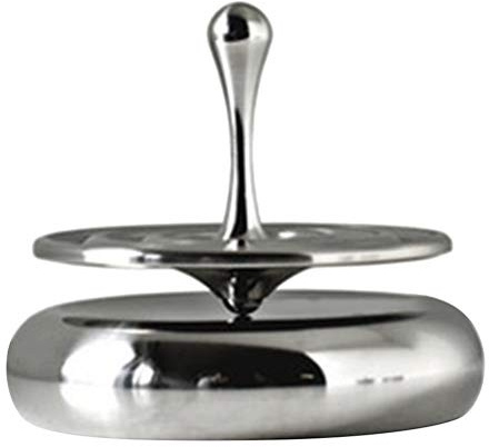 Rvtkak Metallkreisel Kreisel Great Accurate Silver Toy Rotierende Magnetische Dekoration Edelstahl Kreisel Perfekte Balance Zwischen Leistung Mit Basis