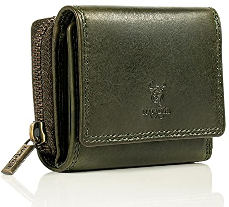 MATADOR Geldbörse Damen Herren Klein Leder #CHIQUITO Mini Geldbeutel mit edler Geschenk Box, Elegantes Portmonee mit RFID Blocker, Luxus Kleine Geldbörse Herren Damen mit vielen Fächern - Viele Farben