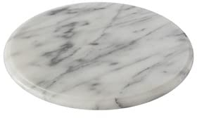CBAM Piatto Vassoio Girevole in Marmo Bianco Italiano Italian Marble Rotating Tray D.35cm
