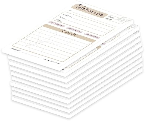 PRICARO Telefonnotizblock, A6, Blätter, 10 Stück