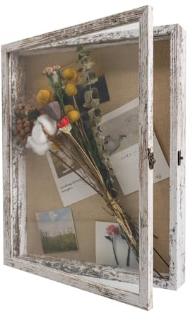 GraduatePro 3d bilderrahmen 33x40 zum befüllen groß schaukasten wand für Weiß Objektrahmen Hochzeit Box Deko Oder Schreibtisch