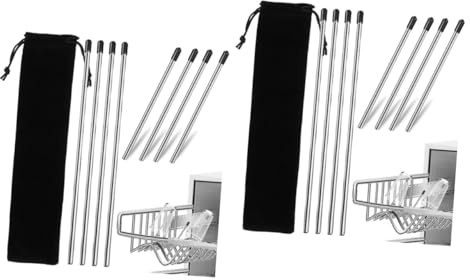 BESTonZON 16 Pz Scolapiatti Stendibiberon Da Viaggio Scola Biberon Stendibiancheria Per Posate Rastrelliera Portautensili Bambino Bottiglia Di Acciaio Inossidabile Portaposate