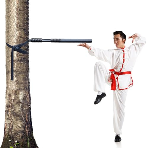 DYK&NX Wing Chun Attrappe für Kampfsport, Tragbarer Wing Chun Dummy, Training Wooden Attrappe mit Federarm, 3 Modelle erhältlich, für Baum oder hartes Objekt (Color : 1 Spring Hand)