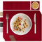 smøla Lot de 12 sets de table en feutre de qualité supérieure avec dessous de verre I Sets de table lavables rouges I Sets de table avec dessous de verre en feutre pour assiettes, verres I Décoration