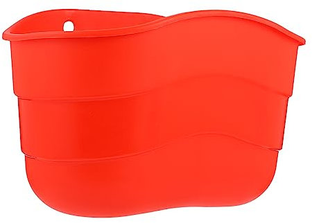 BCOATH Rollerkorb Kinderfahrradkorb Kunststoff Hängend Mit Halterung Rot Für Scooter Und Fahrrad Lenkerkorb Für Kinder Fahrradzubehör