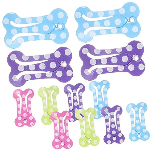 COLLBATH 20 Stück Metall Haarspangen Mit Knochenform Stabile Haarklammern Für Kleine Hunde Und Welpen Langlebig Und Sicher Für Haustier Haarschmuck Und Styling