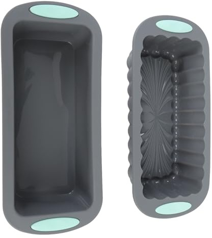 Fdit Lot de 2 Moules à Pain en Silicone, Moule à Pain, Ustensiles de Cuisson Antiadhésifs pour Quatre-quarts, Brownies, Pain de Viande, avec Revêtement à Dégagement Facile, Idéal pour