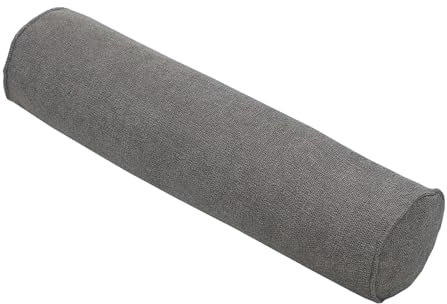 Hruile Cojín cilíndrico para reposabrazos de sofá, almohadas redondas de apoyo para cabecero, extensor de colchón, relleno de espacio de cama, cojines de protección desmontables (40 x 15 cm, gris)