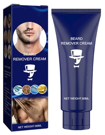 Enthaarungscreme – Haarentfernungscreme für Männer dringt schnell in die Haarfollikel ein, 60 ml, schmerzloser Epilierer, Enthaarungscreme für Gesicht, Brust, Rücken, Arme, Beine, Ai