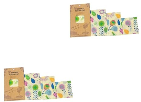 WRITWAA 2 Sätze Bienenwachs Wickeln Herstellung Lebensmittelverpackungen Aus Bienenwachs Baumwolle Lebensmittelkonservierungstücher 3 Stück * 2
