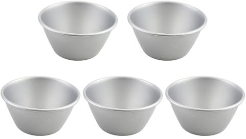 lisutupode Teglia per budini, 5 stampi per soufflé da forno, per chocoflan, cupcake, torte, biscotti, torte e dessert