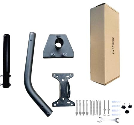 ULIJTH Adaptateur de tuyau en métal pour parabole standard Support réglable pour Internet Set satellite Installation facile