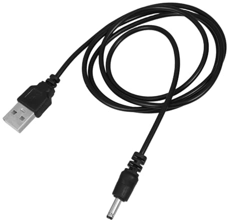 Cabilock Câble d'Alimentation USB vers Dc 5V Adaptateur Jack Cylindrique Cordon de Charge pour Haut-Parleurs Lampes LED et Appareils Électroniques Noir