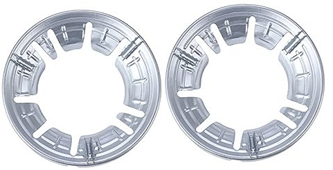 Anello per Fornello a Gas 9 Fori in Ghisa, 2 Pezzi | Design Antiscivolo, Isolamento Termico, per Bollitore e Vaporiera, Uso in Cucina, Colore Argento