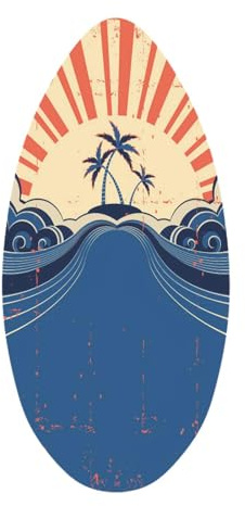 Hellery 35-inch Skimboard, Wooden Bodyboard for The Beach, Premium Wooden Skimboard, Water Surfboard for All Skimmers, Teenagers, And Kids