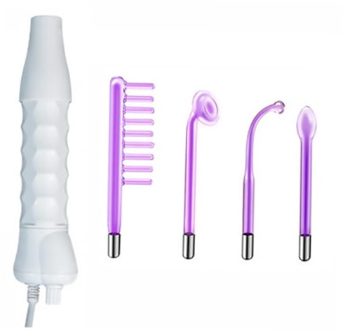 PENIKOKO Dispositivo Massaggio Facciale Portatile Ad Alta Frequenza Per Cura e Capelluto Strumento Multiuso Per Viso Collo e Capelli Compatibile Eu Plug Bianco
