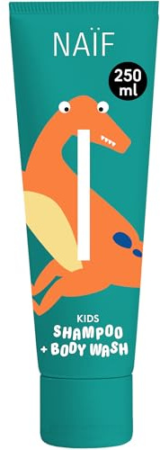 Naïf - 2 in 1 Shampoo und Duschgel für Kinder - Reinigt ruckzuck - Sanfte Formel - 0% SLES - Dermatologisch getestet - Natürlichen Ursprungs- 250ml