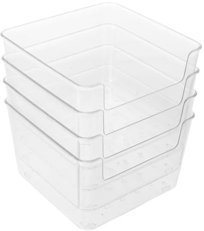 ROMISBABA Caja de Baño para Hámster 4 Piezas Transparente Bandeja Cuadrada Pequeña Fondo Antideslizante Contenedor Multifuncional para Lemmings Jerbos y Pequeños Roedores Uso Doméstico