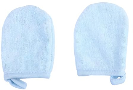 PLAFOPE 3pcs Facial Cleansing Gloves Makeup Removal Puff Gentle Exfoliating Gloves for Face Wash Oily Skin