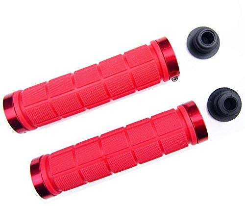 Fahrrad Lenker Griffe Fahrradgriffe Lenkergriffe rutschfeste Gummi Fahrrad Griff Rennrad Citybike Mountainbike Klapprad (Rot)