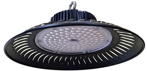 Jandei – Faretto Industriale UFO ECO LED Alta Luminosità 18.000 Lumen, Luce Bianca Fredda 6000K. Ottima Illuminazione per Soffitti Alti in Magazzini, Officine, Garage e Fabbriche (200W)
