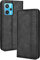 HAOYE Leather Folio Funda para OnePlus Nord CE 2 Lite 5G, PU + TPU Flip Carcasa de Cuero Libro Protector con Magnético y Ranuras para Tarjetas y Plegable de Soporte, Negro
